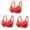 Red, variant on TrendVibe365 3 Pack Full Coverage Bras for Women Pink 44 Wirefree Push Up Everyday Bralette Solid V Neck Daily Bralette Spaghetti Straps Basic Bra Comfy Beautifully Bras Lingerie