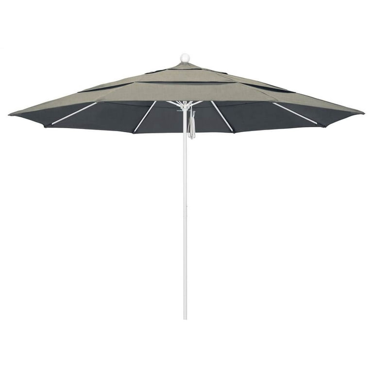 11 foot double vented patio umbrella Kingdura 11' X 11' Cantilever with Top Vent, Large Square Aluminum Outdoor Offset Umbrella with 360-degree Rotation, Infinite Tilt, UV Protection for Pool Deck Garden Patio (Beige) ( Upgrade your outdoor experience with our patio umbrella featuring LED light 11 x 9 ft Cantilever