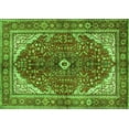 thumbnail image 1 of Ahgly Company Indoor Rectangle Medallion Green Traditional Area Rugs, 7' x 9', 1 of 1