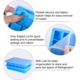 thumbnail image 4 of Bandeja para cubitos de hielo con 15 compartimentos, juego de 2 bandejas grandes de silicona para cubitos de hielo con tapa, bandeja para cubitos de hielo apilable y que ahorra espacio, y sin BPA par, 4 of 5