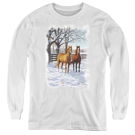 Wildlife Coffee And Chocolate Youth Long Sleeve T-Shirt White