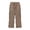 Khaki, variant on lnmuld Solid Kids Drawstring Capri Pants with Side Pockets and Slit Cuff Beige,9-10 Years
