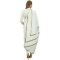 thumbnail image 3 of Phagun Indian Women's Designer Chunni Cotton Dupatta Ethnic Stole Scarves-White, 3 of 5