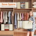 thumbnail image 2 of Lifewit 90L Large Storage Bags, 6 Pack Closet Organizers and Storage, Clothes Foldable Storage Bins with Reinforced Handles, Storage Containers for Clothing, Blanket, Comforters, Bedding, Beige, 2 of 8