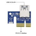 thumbnail image 4 of pitrice VER006C PCI -E Riser Card PCI PCIE 1X to 16X Extender Adapter USB 3 .0 Cable SATA 6Pin Power for Miner 30cm1m Cable Blue 1M 1Set, 4 of 6