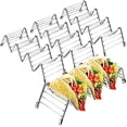 thumbnail image 2 of Juego de 4 soportes para tacos de acero inoxidable para hasta 16 tacos de concha, 2 of 5