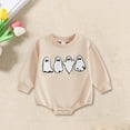 thumbnail image 2 of Mercatoo Baby Halloween Clothes 𝐍ewborn Boys Girls Bubble Romper Sweatshirt Ghos𝘁 Pattern Long Sleeve Crewneck Outfit, 2 of 5