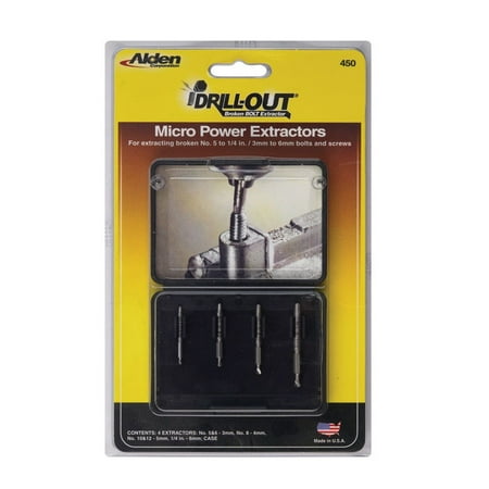 - Alden Grabit Micro 4 pc. Multi Size Double Ended Bolt Extractor Set