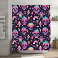 thumbnail image 5 of Rateoe cartoon Skull rainbow space Shower Curtain - Fancy Bathroom Shower Curtain Sets - Waterproof Shower Curtain with Hooks with 12 Plastic Hooks 72x72 Inches, 5 of 5