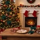 thumbnail image 4 of Paquete de 4 lazos navideños de terciopelo flocado para decoración navideña | Juego de 4 lazos decorativos grandes para coronas, árboles y guirnaldas, 4 of 6