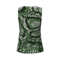 thumbnail image 5 of Sigee Green Snakeskin for Women's Workout Tank Top,Running Tank Tops,Sleeveless Gym ClothesSmall, 5 of 8