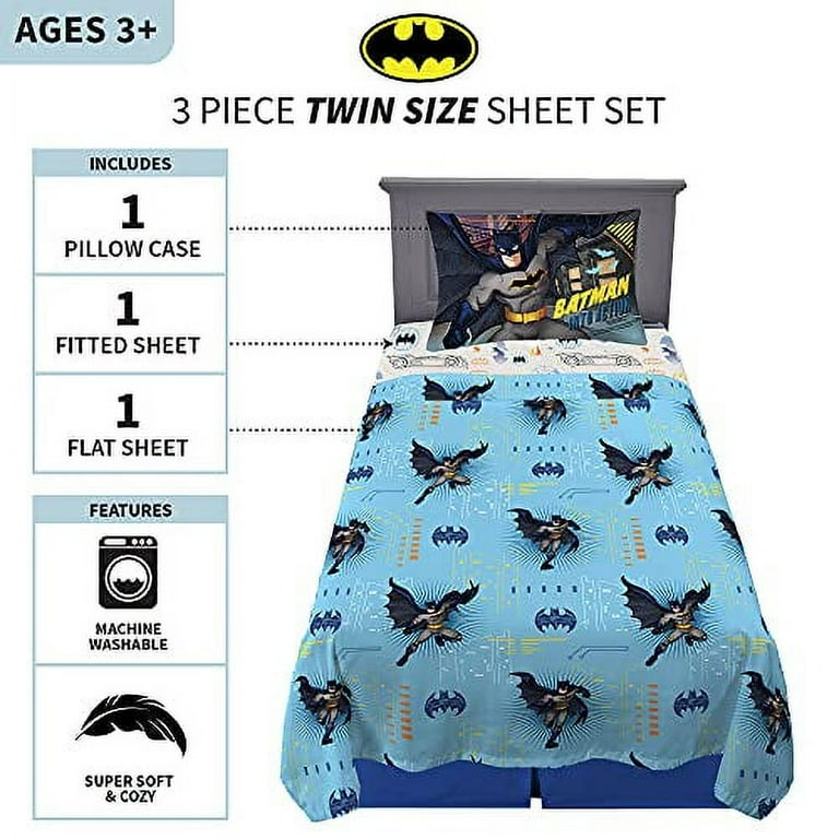 Franco Kids Bedding Super Soft Microfiber Sheet Set Twin Batman