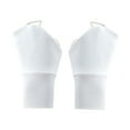 thumbnail image 3 of Guantes de protección solar de verano, protección para las manos, suaves, informales, mitones sin dedos, Blanco, 3 of 9