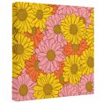 thumbnail image 2 of Ships Next Day Canvas Wall Art 16"x16", Pink Orange Yellow Daisy Wood Framed Canvas Print Painting, Spring Floral Botanical Ready to Hang Picture Wall Decor for Home Bedroom Kitchen Office, 2 of 9