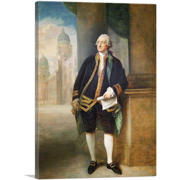 ARTCANVAS John Montagu Earl of Sandwich Canvas Art Print by Thomas Gainsborough - Size: 18" x 12" (0.75" Deep)