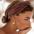 thumbnail image 2 of PRIYAL Trendy Gold Knot Earrings for Women Chunky Statement Drop Dangle Earrings Lightweight Hypoallergenic Fashion Gold Jewelry, 2 of 14