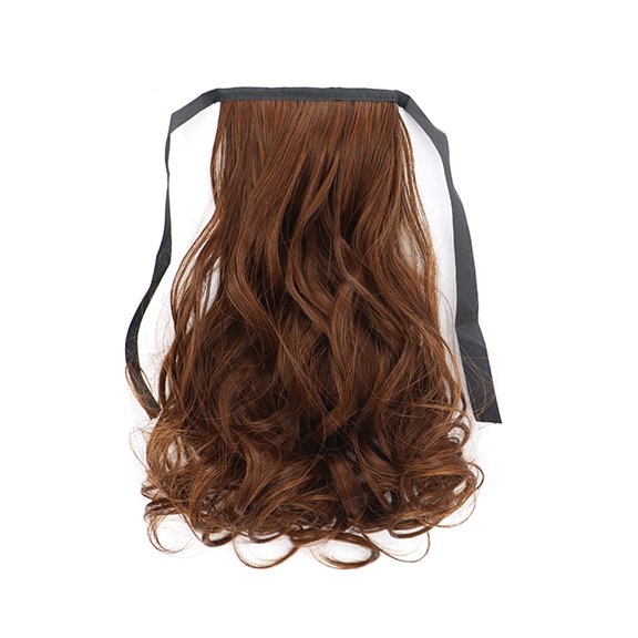 comerut Women Fluffy Long Curly Synthetic Fiber Ponytail Fake Wig Extension Hairpiece