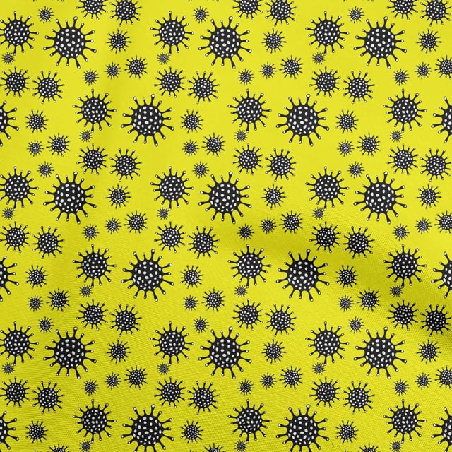 oneOone Rayon Mustard Yellow Fabric Medical Craft Projects Decor Fabric Printed By The Yard 56 Inch Wide
