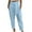 Sky Blue, variant on LLYwey Trousers Pants For Women Fashion Women's High Waist Waist Zipper Straight Leg Solid Color Casual Pants Female Casual Pants Long Pant Style H2612 Yellow XXL