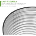 thumbnail image 5 of PetFurnishn 63in Oval Metal Raised Garden Bed, Customizable Outdoor Deep Root Backyard Planter, Stackable Design for Gardening, Vegetables, Flowers, Herbs w/ 275 Gallon Capacity - Silver, 5 of 7