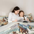 thumbnail image 5 of Homewish Teens Western Cowboy Bedding Comforter Set 2pcs,Exotic Style Twin Comforter Sets Microfiber,Retro Vintage Breathable Bedding Set,Luxury Bedroom Decor,Reversible, 5 of 8