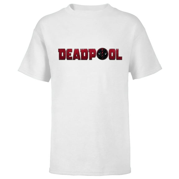 Marvel Studios Deadpool & Wolverine Logo Claw Slash Symbol- Short Sleeve T-Shirt for Kids - Customized-White