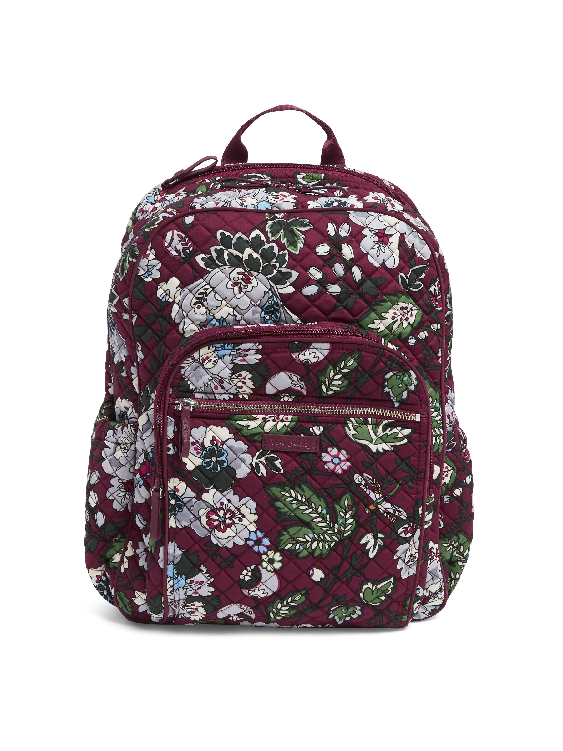 vera bradley bordeaux blooms campus backpack