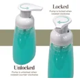 thumbnail image 4 of 8Oz Square Pump Foaming Soap Dispenser 3 Pack Clear Foamer Bottle W/ Lock Pump, 4 of 6