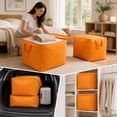 thumbnail image 5 of Miwamany 300L Extra Large Storage Bag Heavy Duty Woven Fabric, Moving Organizer with Reinforced Handles Zipper, Foldable Container for Dorm Travel Household Clothes Blanket, 5 of 7