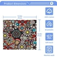 thumbnail image 5 of SKYSONIC Daisy Flower Cotton Washcloths Set of 4, Highly Absorbent Soft Fingertip Towel for Bathroom, Gym, Hotel and Spa, 12 x 12 Inch, 5 of 7