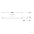 thumbnail image 6 of WAC Lighting Styx 25" 1-Light LED 3-CCT Aluminum Bathroom Vanity Light in Gray, 6 of 6