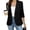Black women blazer casual a1, variant on Women Relaxed Fit Business Work Long Sleeve Blazer, Casual Button Down Collared Jacket, Soft Solid Basic Office Daily Wear, Black L
