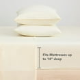 thumbnail image 3 of Host & Home Bulk Fitted Microfiber Sheets - Bedding Essentials for House & Rentals - Full - (Bulk Case of 24) Ivory, 3 of 8