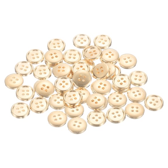 132pcs 50pcs 20L Plastic Sewing Buttons 12.5mm 1/2" 4-Hole Round Replacement Craft Button for Coats Sewing Clothing and DIY, Rose Gold