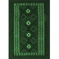 thumbnail image 1 of Ahgly Company Indoor Rectangle Southwestern Emerald Green Country Area Rugs, 3' x 5', 1 of 4