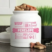 Personalized Dog Words Treat Jar Available In Multiple Colors