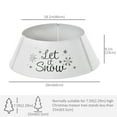 thumbnail image 3 of HOMCOM 26 Inch Metal Christmas Tree Collar, Xmas Tree Base Cover, White, 3 of 10