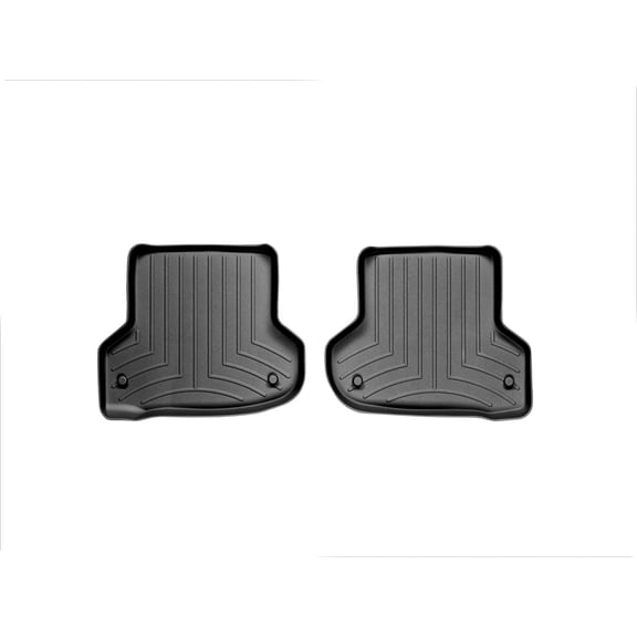 WeatherTech Custom Fit FloorLiners compatible with 2006-2013 Audi A3 - 2nd Row (2-Piece Liner), Black