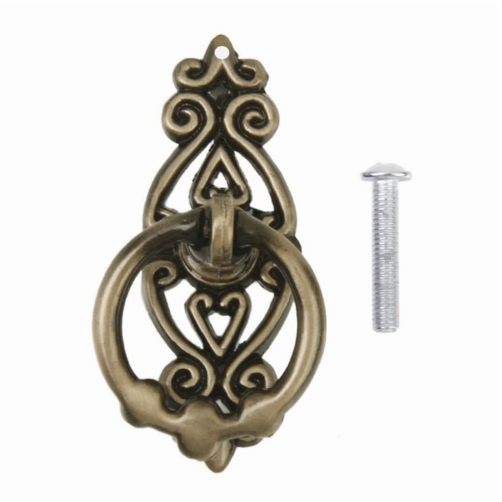 30Pcs Vintage Kitchen Cabinet Cupboard Dresser Door Drawer Ring Pull Handles Knobs (Antique Brass)