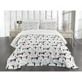 thumbnail image 3 of Ambesonne Dog Lover Quilted Bedspread Set 3 Pcs, Dachshund Puppies, Queen Size, Multicolor, 3 of 5