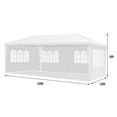 thumbnail image 3 of Gymax Outdoor 10'x20' Canopy Tent Heavy Duty Wedding Party Tent W/4 Sidewalls & Window, 3 of 10