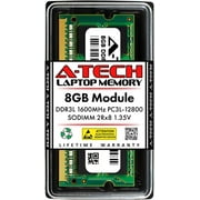 A-Tech 8GB RAM Replacement for Crucial CT102464BF160B | DDR3/DDR3L 1600MHz PC3L-12800 2Rx8 1.35V SODIMM 204-Pin Memory