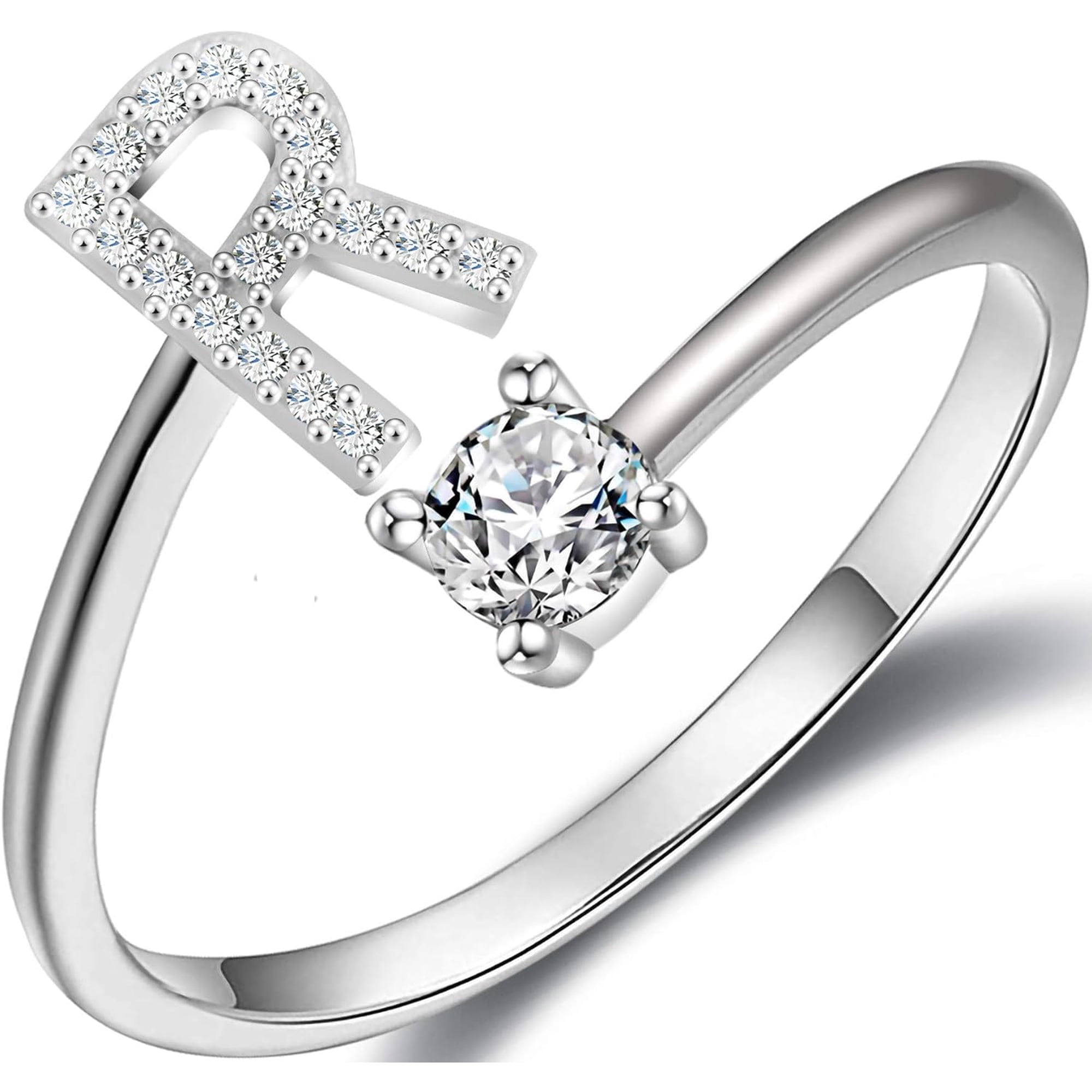 ORUYROP Bague Lettre Initiale pour Femmes Filles Bagues Alphabet