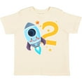 thumbnail image 3 of Inktastic Rocket Space Ship Happy Second Birthday Boys or Girls Toddler T-Shirt, 3 of 5
