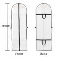 thumbnail image 2 of Bolsa para ropa de 60 x 180 cm, larga, de alta calidad, de tela transpirable, para trajes, vestidos, abrigos, chaquetas, camisas, vestidos de noche, bolsa para guardar trajes, color negro, 1 pieza, 2 of 4