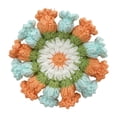 thumbnail image 1 of Crochet Coaster, Lily of the Valley Coaster, linda mesa de café Cup Mat Table de café Protector para comedor Café Decoración del hogar Azul naranja, 1 of 8