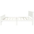 thumbnail image 2 of White Solid Wood Full Bed Frame with Headboard and Footboard, No Box Spring Needed, 2 of 8