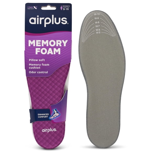 Plantillas Airplus Memory Comfort para zapatos con espuma viscoelástica para aliviar la presión, ideales para hombres y mujeres