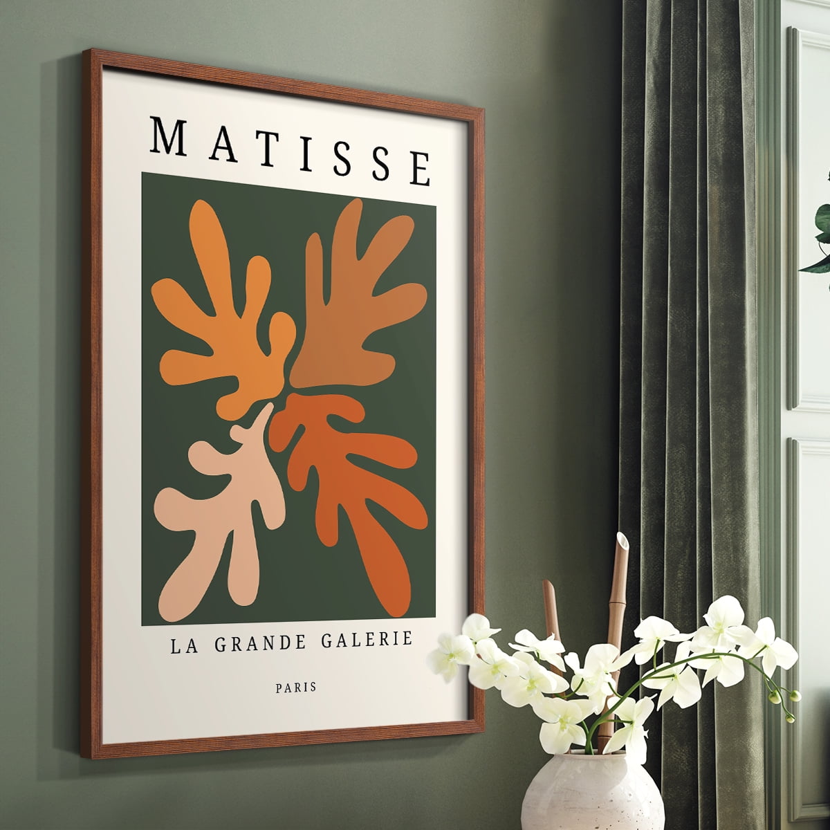Matisse CCCLXXXV in Brown Solid Wood 8 x 10 Framed Print