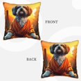 thumbnail image 3 of Fotbe Cartoon Puppy Sunset Pattern Velvet Decorative Throw Pillow Covers with Elegant Piping, Soft Plush Cushion Cover for Sofa, Bed, Car, Office-18"x18", 3 of 8